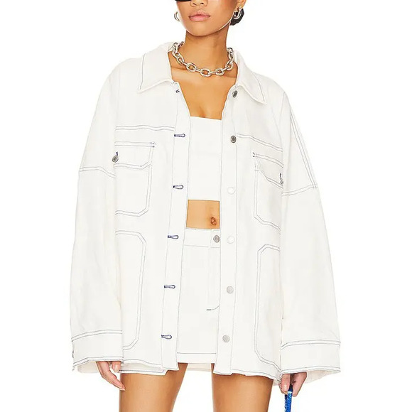 By.Dyln 'Cooper' White Jacket Size M - Picture 1 of 4